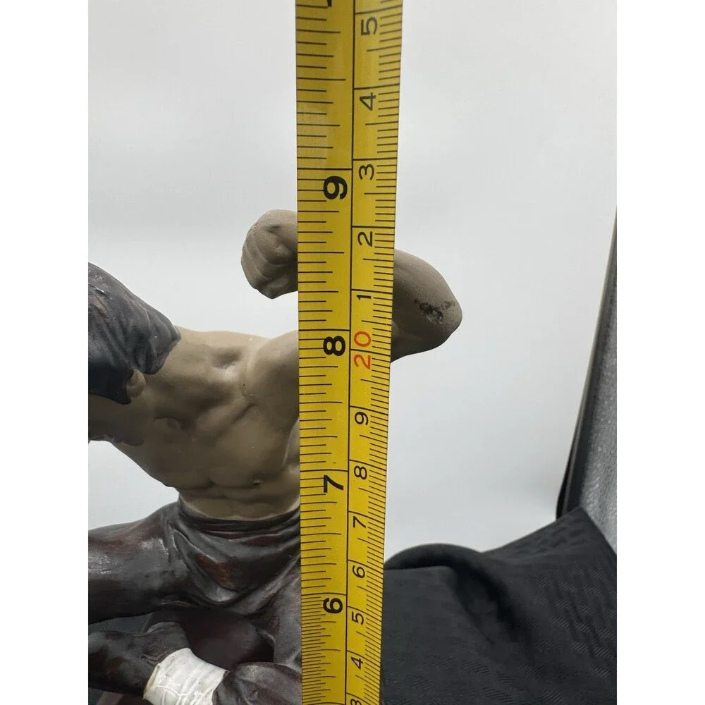 Vintage Bruce Lee Ceramic Sculpt Statue 8.75” Figure Hand Sculpted Kick